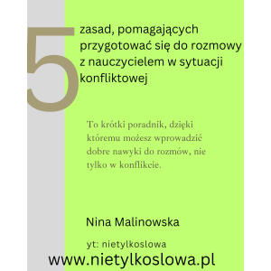 5 zasad, pomagających przygotować się do rozmowy z nauczycielem w sytuacji konfilktowej